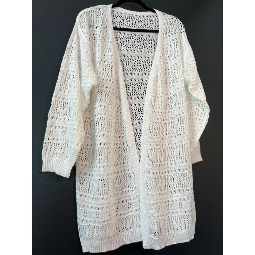 White Crochet Duster